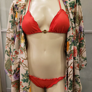 Sheer Floral Pool/Beachwear Coverup - Size S